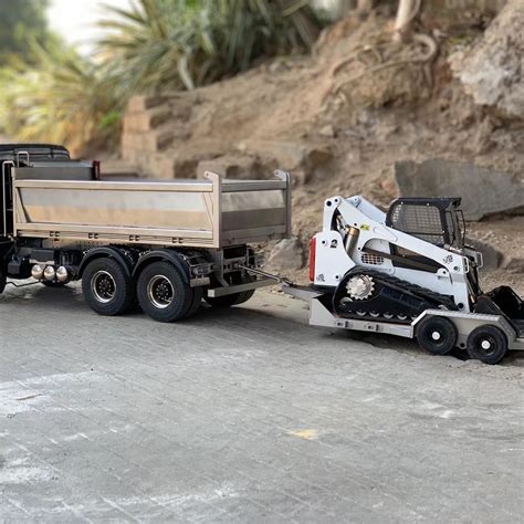 dump truck and skid steer for sale|14' skid steer trailer.